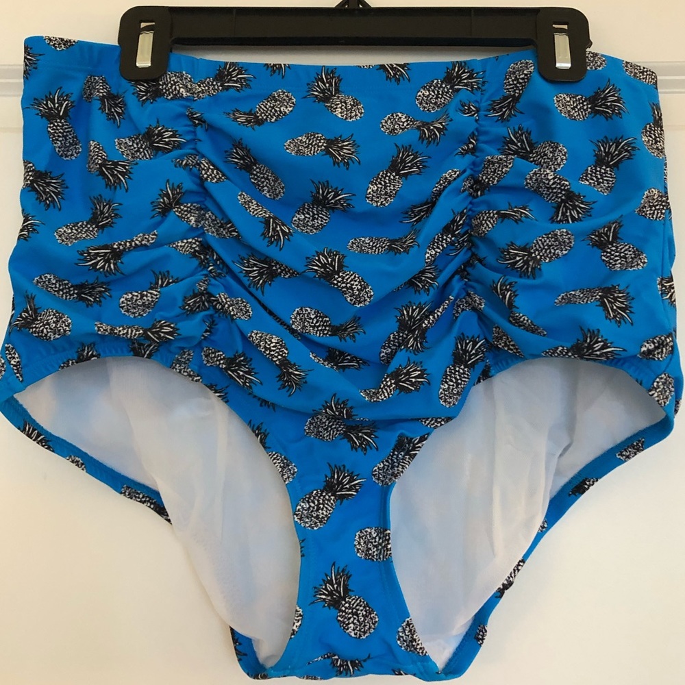Torrid Ruched Pineapple Bikini Bottom